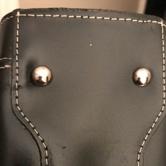 COPY - Black leather computer bag - Picture 5 of 5